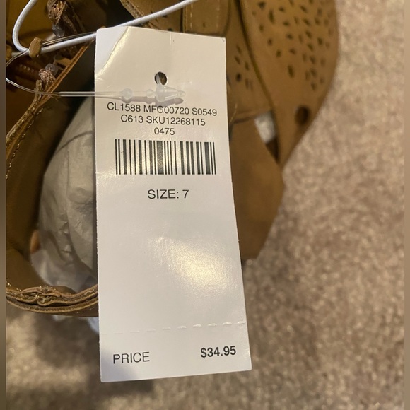 Justice Peep-Toe Zip-up Ankle Boots,  Size 7, NWT - Picture 6 of 9